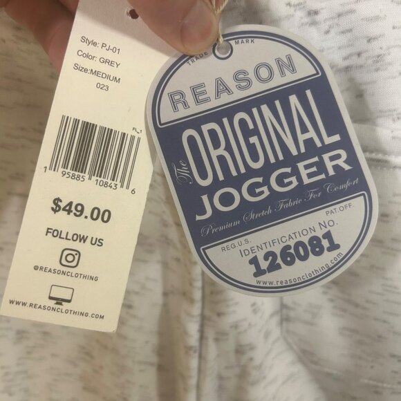 Reason Brand Co. Original Joggers Men's Size M Active Wear Gray NWT - Picture 8 of 13